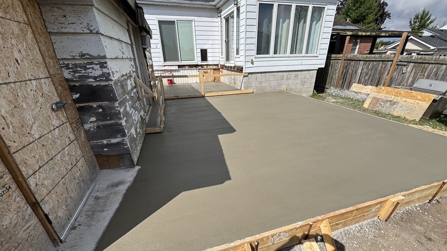 Pads, walkways, retaining walls, paver patios.